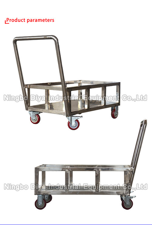Large Load Bearing Lean Trolley , Stainless Steel Trolley With Brake
