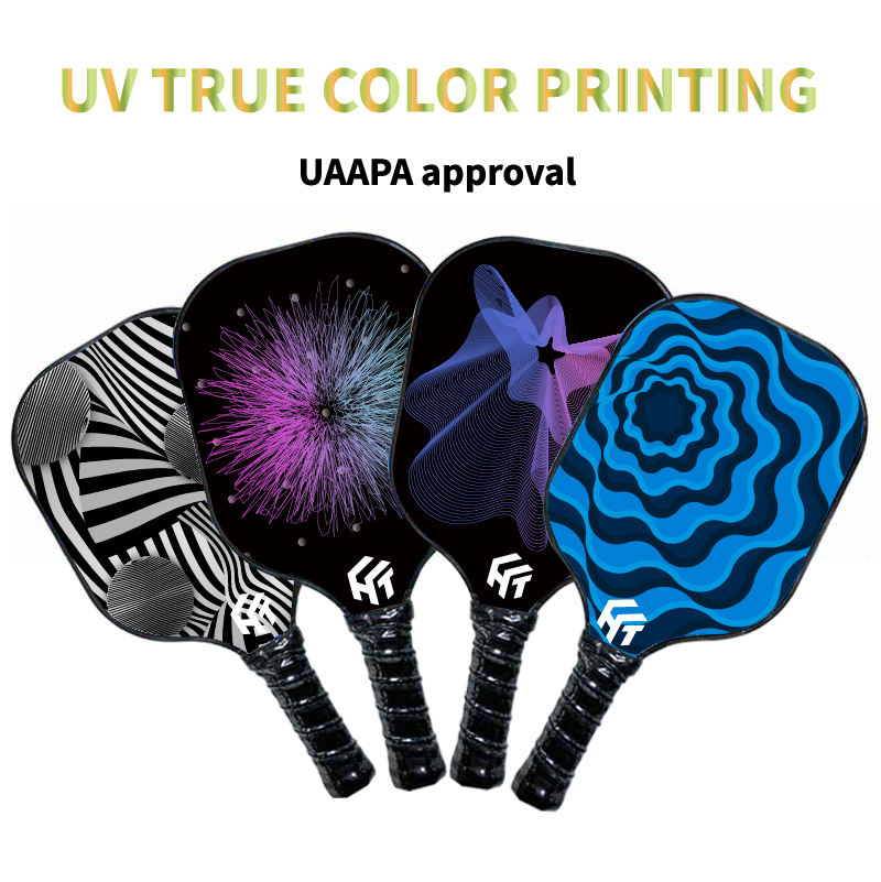 High Rebound Glass Fiber Raw Carbon Pickleball Paddle With / UV True Color Printing