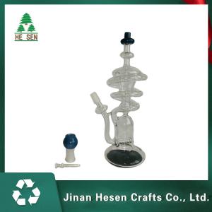 China Hesen Hand Borosilicate 10inch Water Pipes Glass Bongs wholesale