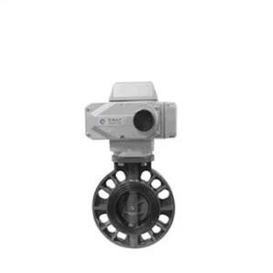 China UPVC Electric Actuated Butterfly Valve Dn50 - Dn300 Wafer flange Connection wholesale