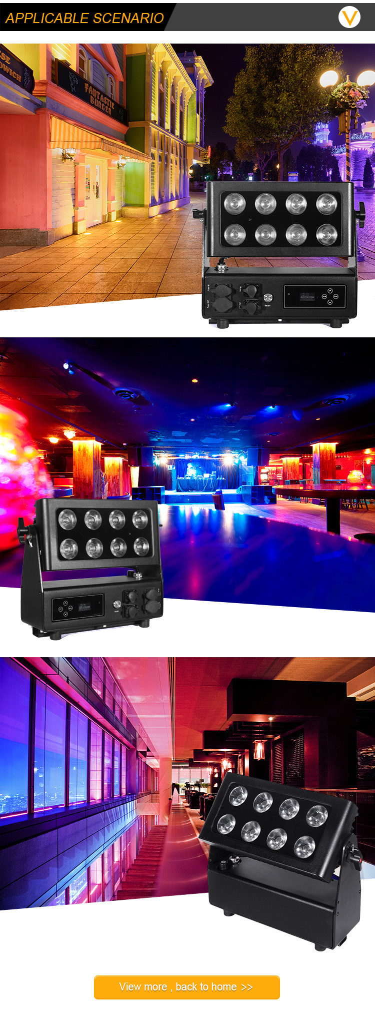 Event 566lm 100V Battery Powered LED Stage Lights Rechargeable Uplighter