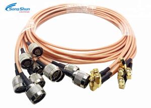 China LAN System RF Microwave Cables , SMA Male Right Angle Plug RF Connection Cable wholesale
