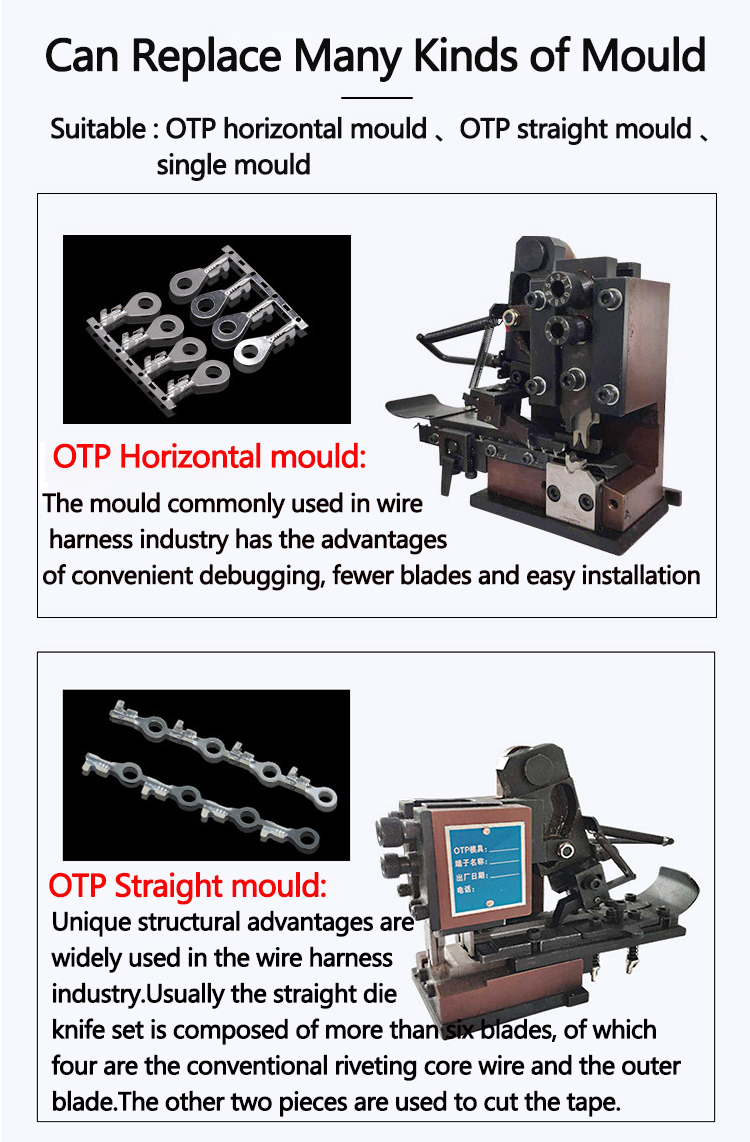 AC220V 50HZ Copper Cable Wire Terminal Connector Crimping Press Machine 30KN Capacity
