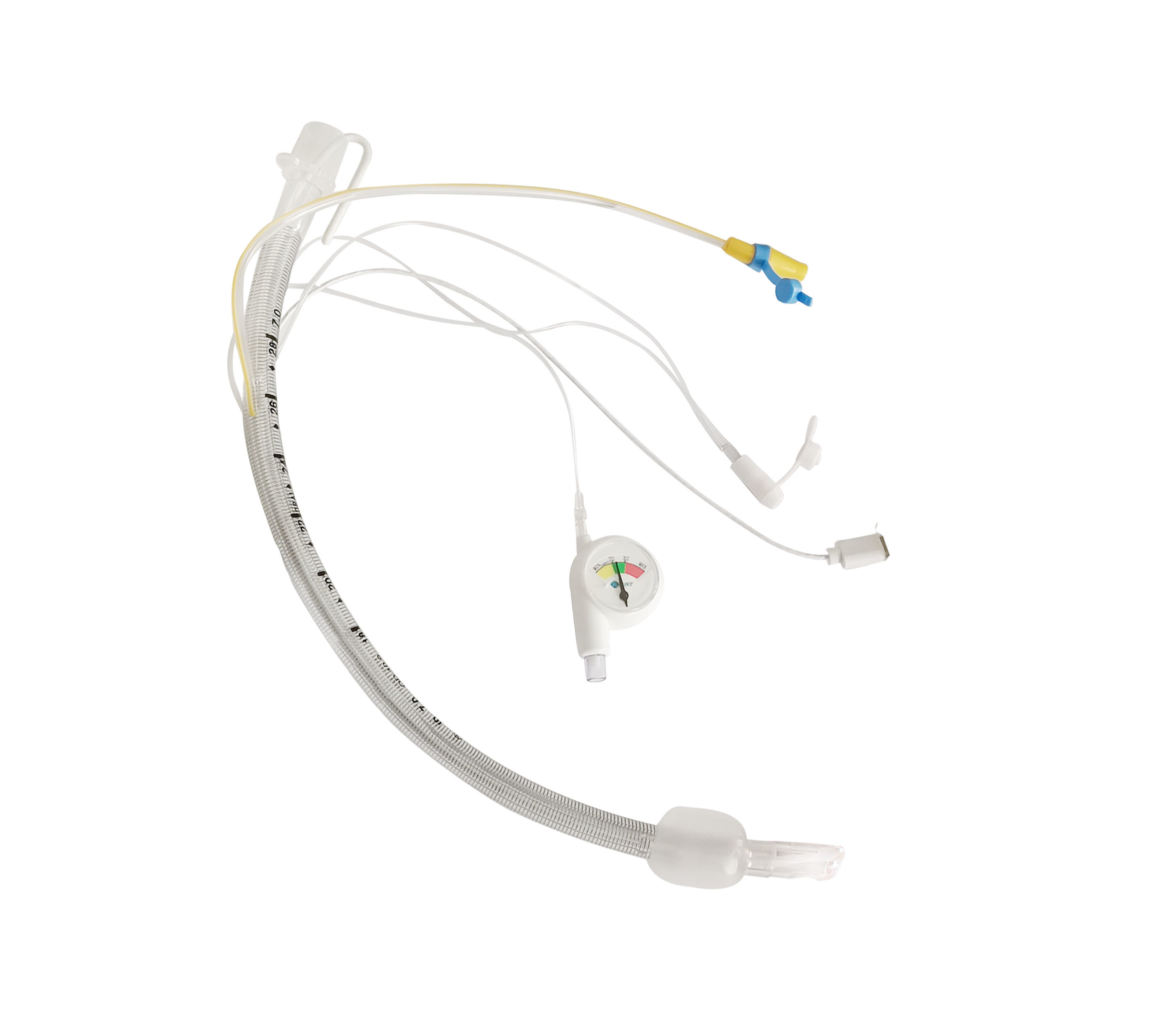 Video Reinforced Endotracheal Tube with suction tube Precise scale markings PU cuff ISO CE