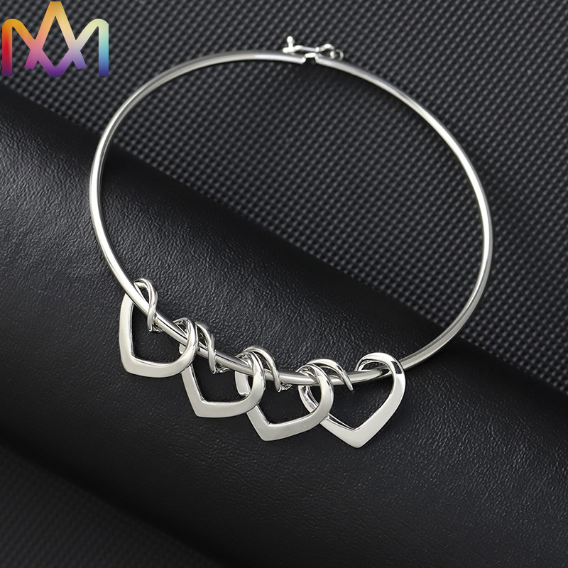 65MM Womens Engraved Bracelets With Heart Pendant