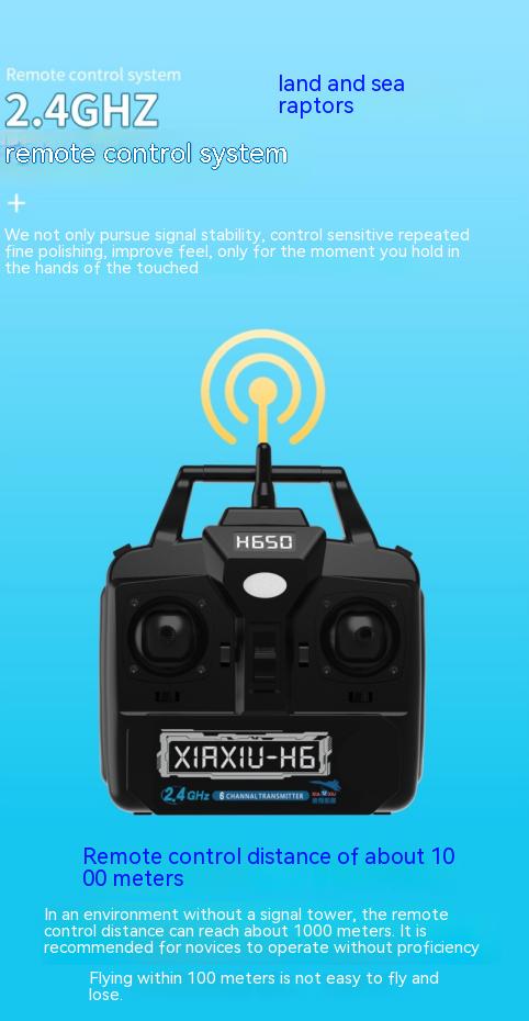 Raptor H650 3 In 1 6ch Rtf Sea Land Air Long Range Aerobatics Stunt Radio Control Rc Jet Plane Brushless Flying Toy NO