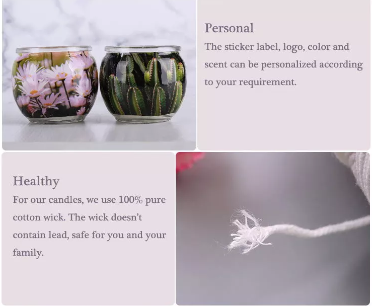 customized different 3 wick scented soy Pillar candle in glass jar for home decoration