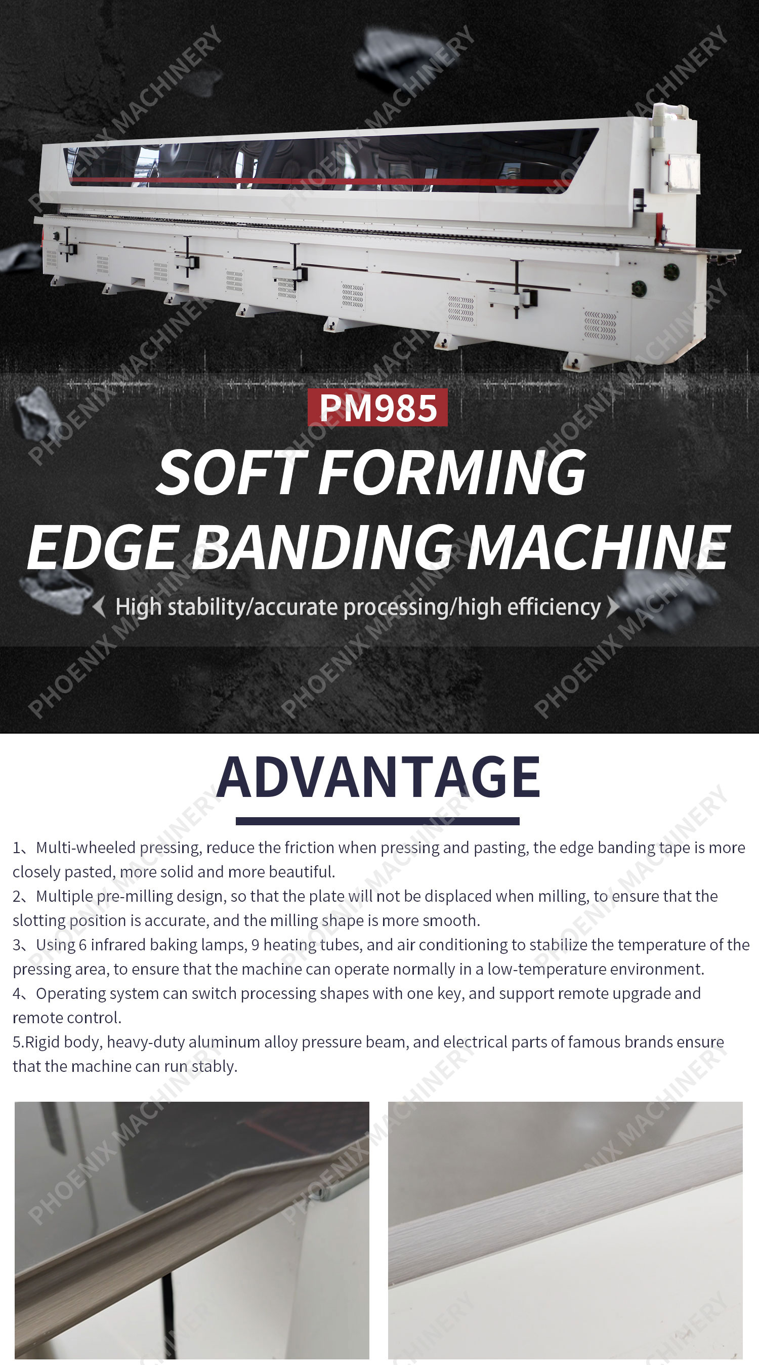 Customized End Soft Forming Edge Bander Sealing Edge Banding Machine with 380V Voltage