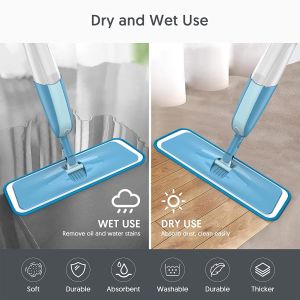 Professional microfiber wet mop heads Machine Washable Long Lasting Reusable