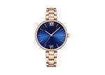 Water Resistant Women'S Stainless Steel Watch , Swirl Mark Dial Metal Strap