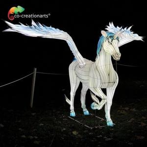 China Western Mythical Creature Unicorn Lantern Colorful Outdoor Lanterns 110V 220V wholesale