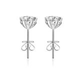 Beautiful Flower Design 18k Lab Grown Diamond Earrings Jewelry NGTC Certified