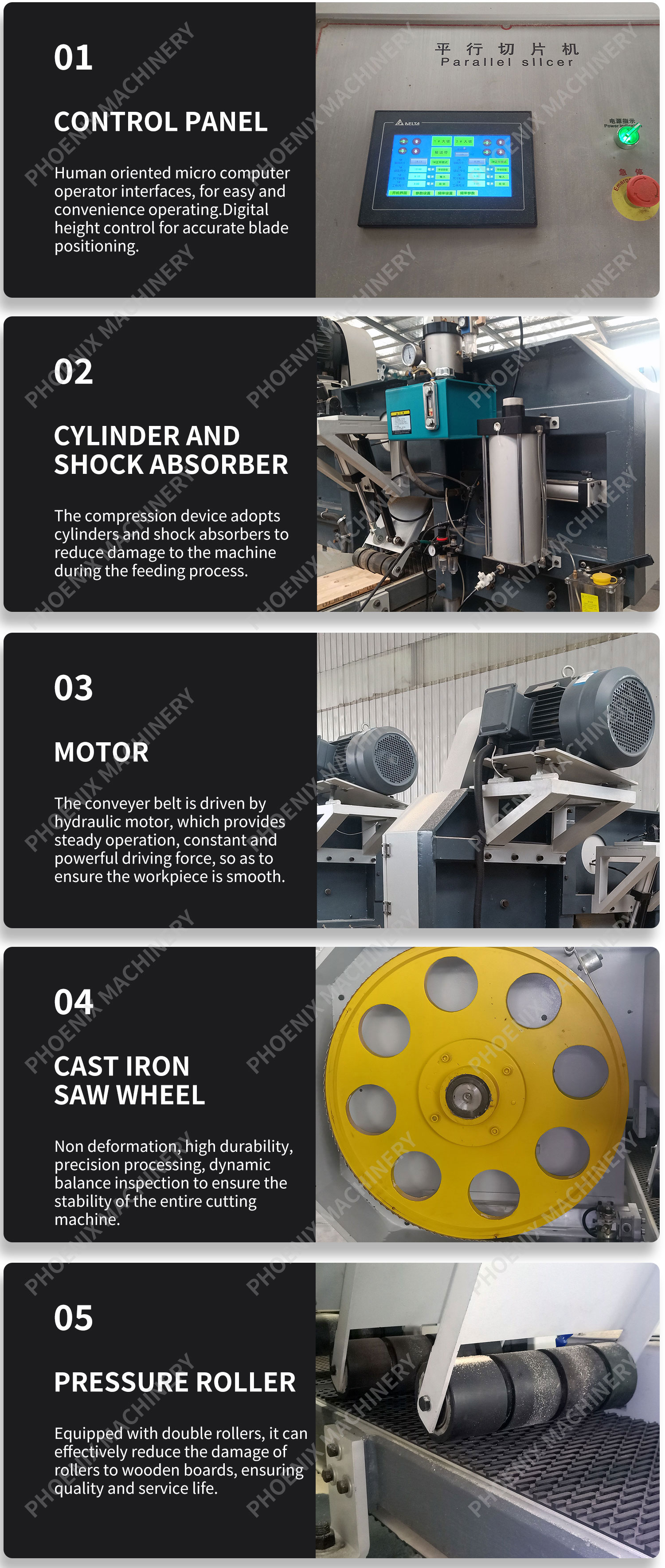 MJ400 Automatic Horizontal Band Saw Mill for Square Wood Cutting 380mm Conveyor Belt Width