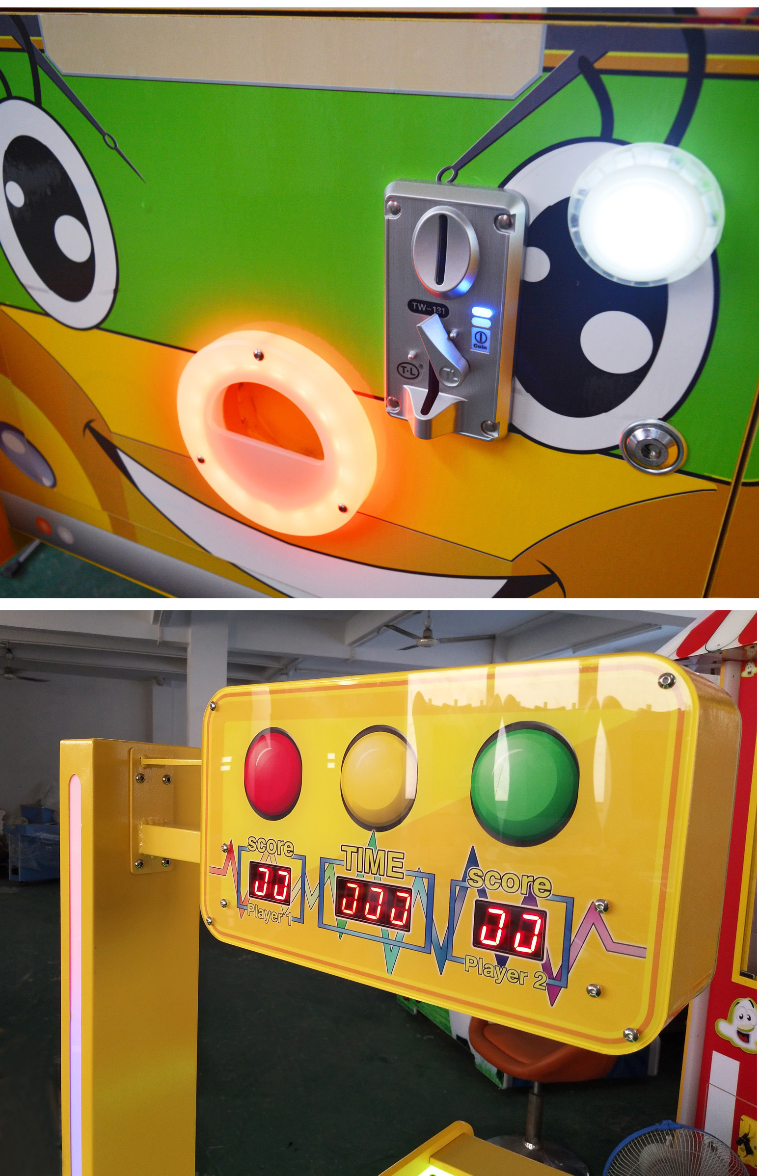 Amusement Park Arcade Gaming Machines Bus Style Air Hockey Table