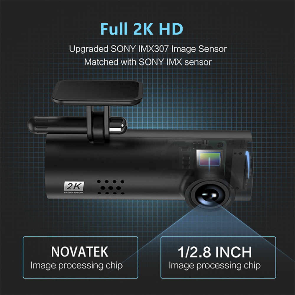 70mai Hidden Dash Cam WIFI GPS Novatek 96672 Chipset FHD Single Lens