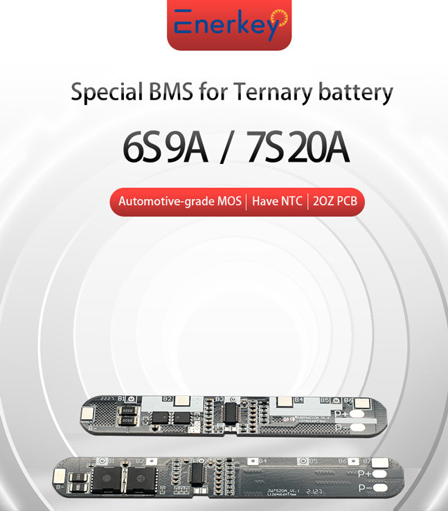 6S 10A 22.2V 25.2V BMS with NTC Energy Storage BMS/UPS Inverter/ Inverter BMS Lithium 18650 BMS