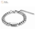 Stainless Bracelet Hip Hop Titanium Steel Jewelry Cuban Chain Custom Engraved