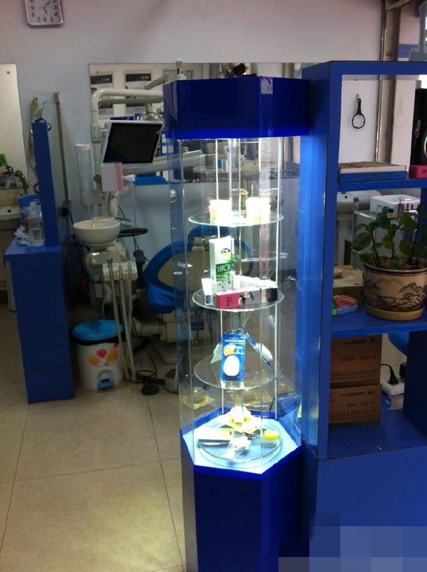 Rotary Acrylic Display Showcase / Acrylic Display Rack Practical For Mobile Phone Shop