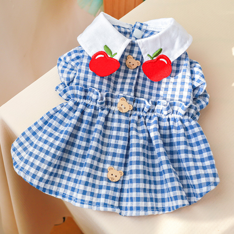 Multiple Colour Spring Dog Outfits 52cm Summer Princess Skirt For Resell