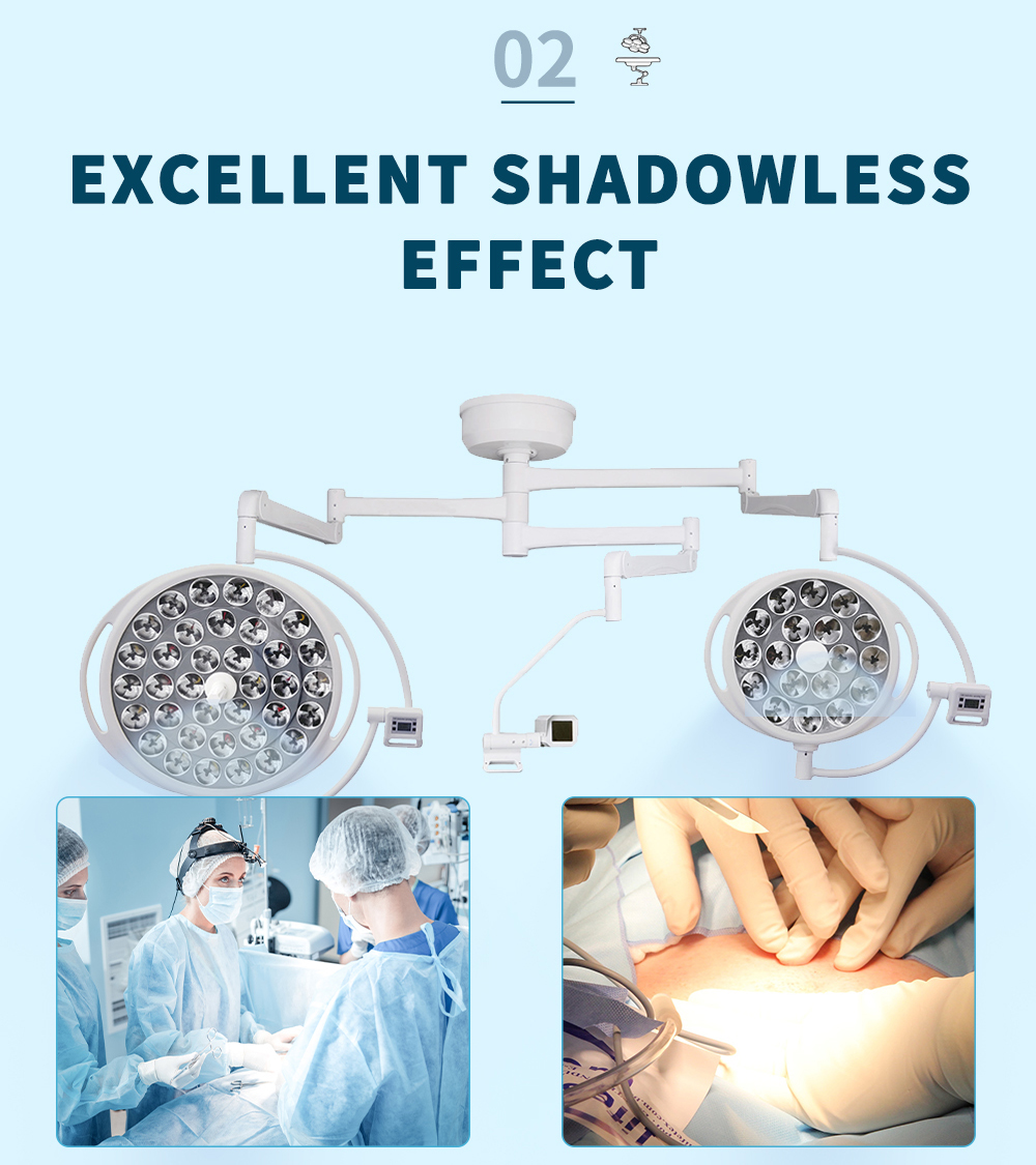 AC240V Ceiling Mounted LED Surgical Light 160000Lux Medical Equipment