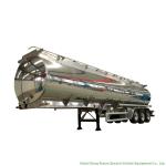 48m3 Aluminum Fuel Tanker Semi Trailer Tri Axle For Diesel ,Oil , Gasoline,