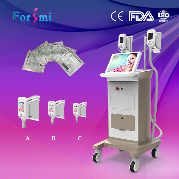 2 cryo handles Cryolipolysis Fat freeze slimming Machine non-surgery body sculpting 0-100kpa Frozen Head Triple Cooling