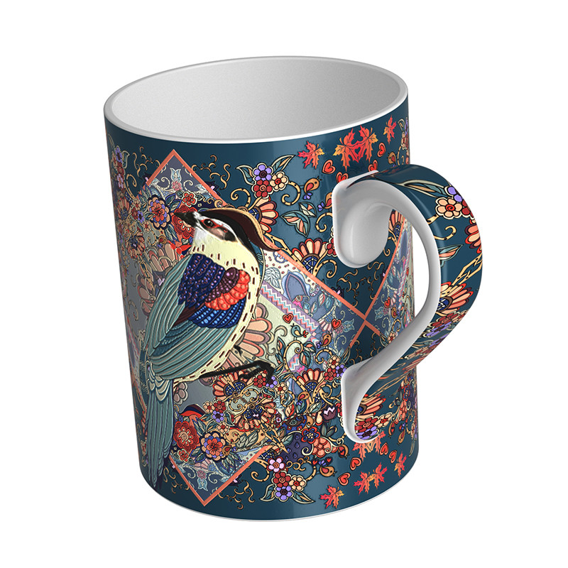 Cuckoo Bone China Coffee Mugs Drinking 400ml With Multiple Shaft Colors