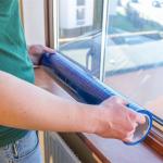 Clear 600Mm LLDPE Window Glass Protection Film Roll UV Resistance