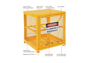 China Vertical 2 To 20 Cylinders Gas Cage Used For Gas Tank And Cylinder Locker wholesale
