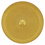 OEM Sturdy Glass Wash Basin Gold Color Interior 120mm Height