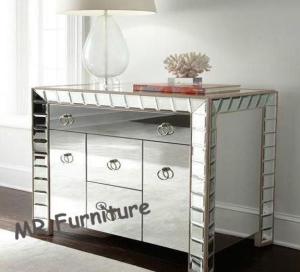 China Sophia Design Mirror Furniture Set 3 Drawers Glass Mirror Dresser Table wholesale