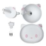 6pcs Silicone Baby Feeding Set Kitten Shape BPA Free Suction Bowls And Plates