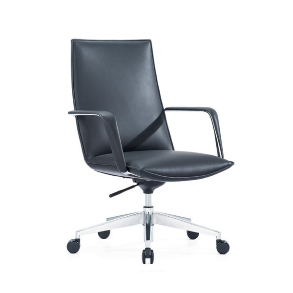 Modern Black Leather Office Chair Boss Swivel Computer Office Leather Furniture Chair