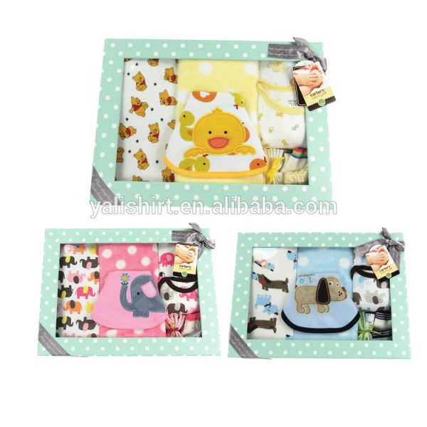 9pcs Infant Clothes Set Gift Items , Unisex Newborn Baby Clothes Set OEM Service