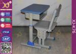 Adjustable School Desk And Chair With Colorful Plastic Seat 5 Years Warranty
