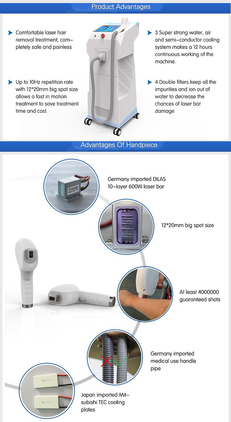 2017 Newest diode laser dark skin hair removal