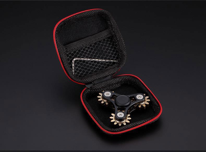 Stress Relief Toys Four Tooth Linkage Pure Copper Gyroscope Fidget Spinner for Adults