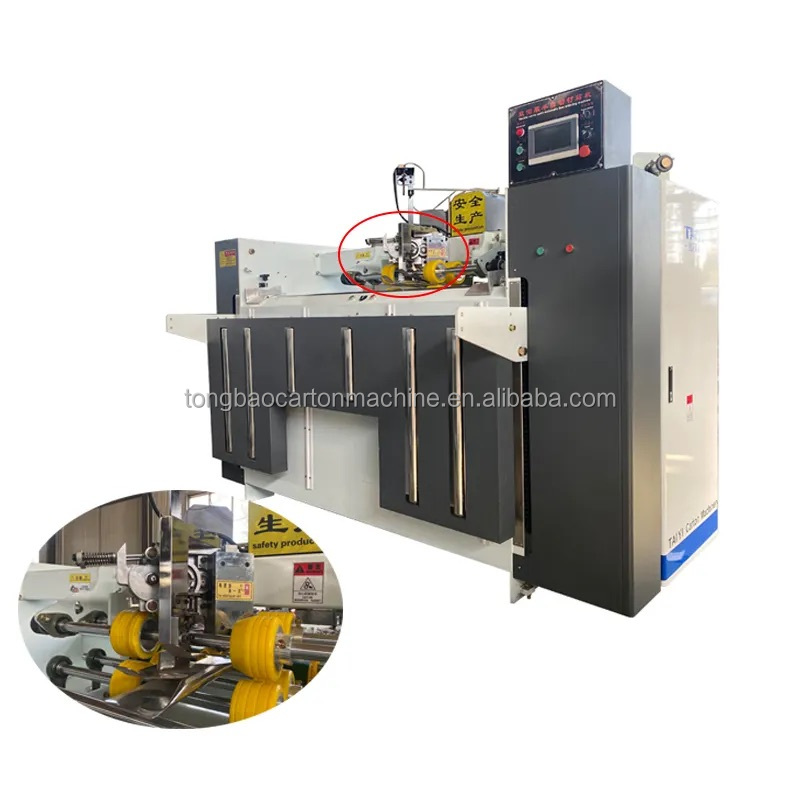 Film Packaging Type Double Pieces Semi-Auto Box Stitching Machine for Corrugated Board
