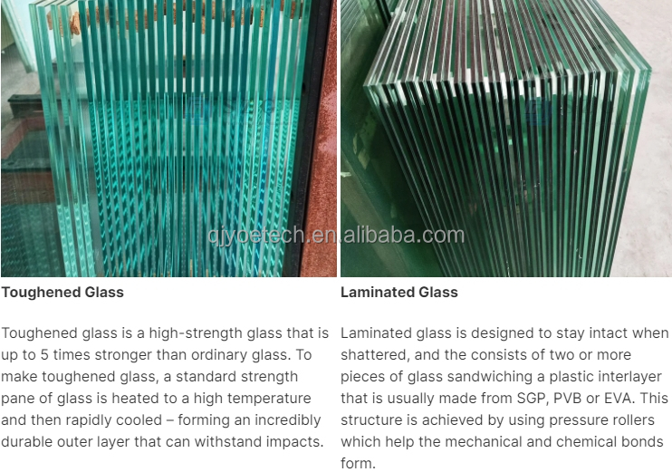 Modern Apartment Design Tempered Laminated Glass Stair Balustrade with CE Certification