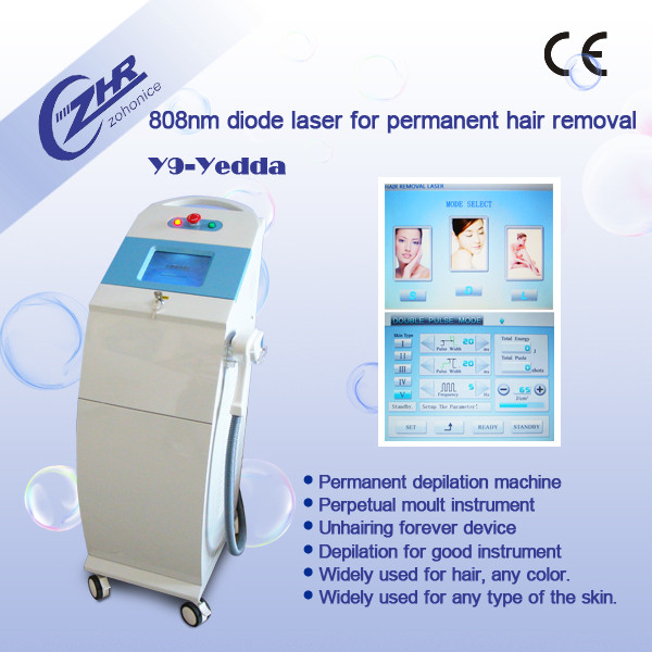 808nm 50Hz / 60Hz Diode Laser Hair Removal Machine 8.4 Color Touch LCD Display