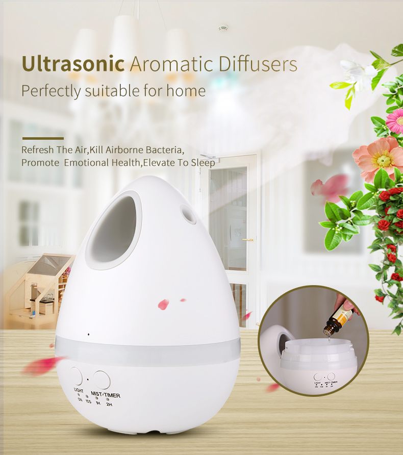 Auto Power Off Ultrasonic Essential Oil Diffuser With Time Setting Function