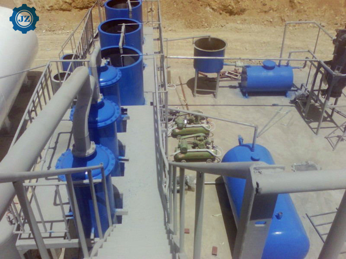 10TPD 15TPD 20TPD Waste Tire Pyrolysis Oil Distillation To Diesel Oil Refinery Plant