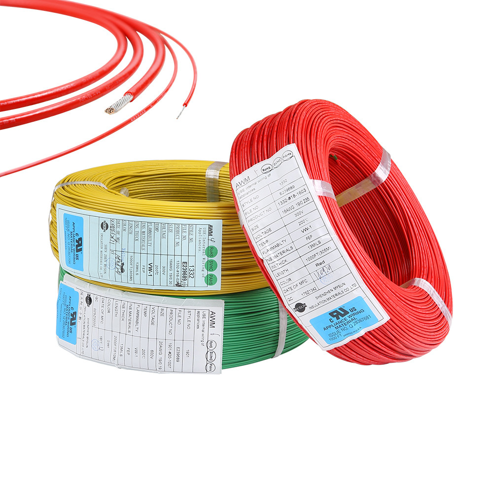 UL1180 300V 200C 10-32AWG FEP Insulation Electric Wire For Industrial Powder Robot Lighting Cable