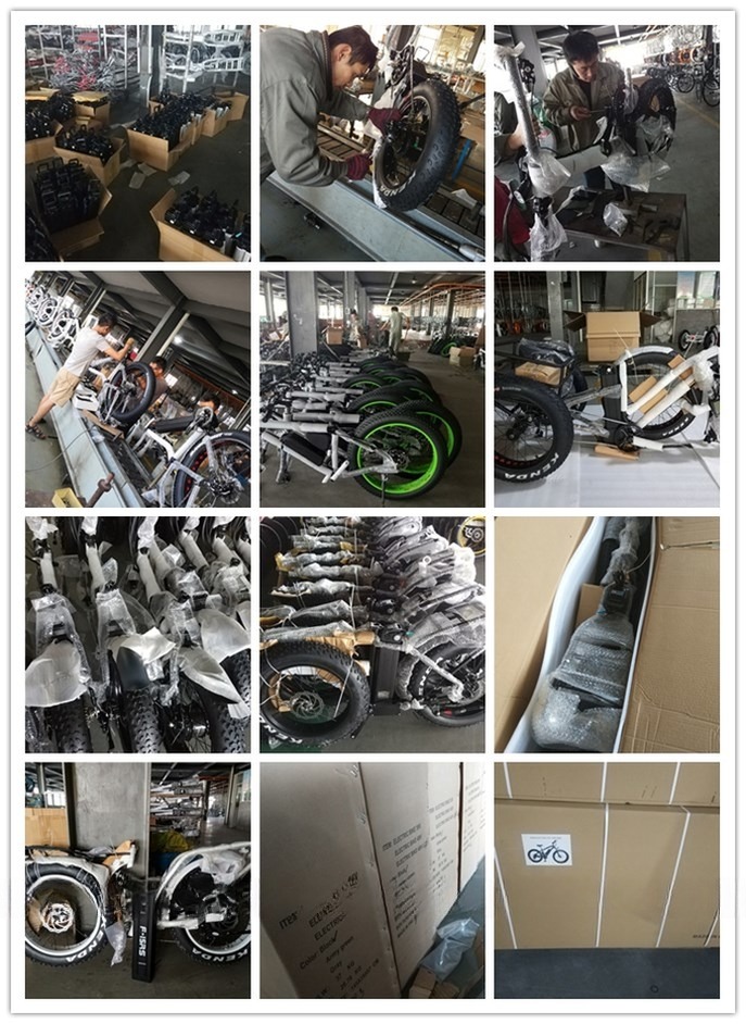 750W 48V E Bicycle 20 Inch Yellow Fat Tire Electric Bike for 31-60 km Range per Power