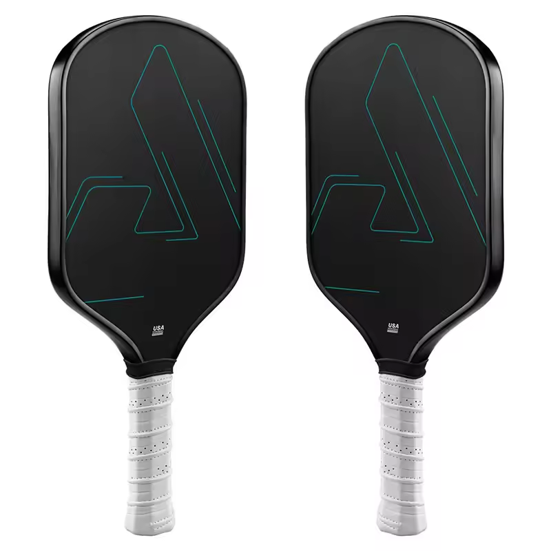 230g Elongated Pickleball Paddle Black With PP Honeycomb Core / Coarse Texture