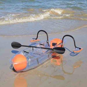 China PC Sheet Water Sports Boat , Durable Double Fishing Kayak With Foot Pedals wholesale