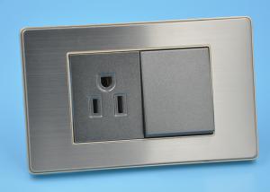 China Stainless Steel Switches And Sockets American Style Over Current Protection wholesale