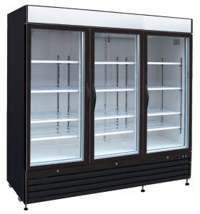 China Supermarket Glass Door Freezer , Anti Fog Commercial 3 Door Glass Freezer wholesale