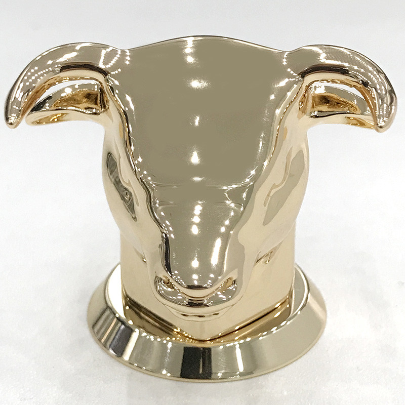 Customized Zamac Perfume Cap 46*49*45mm For Bottle Packing Blister Carton Box