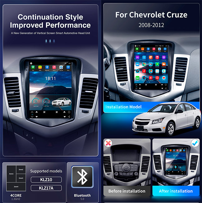 9.7 Inch Chevrolet Cruze Radio Android Car Player IPS Screen GPS Mirror Link FM WIFI